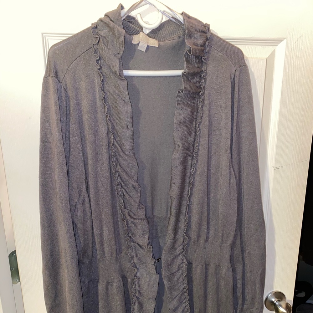 Dark gray sweater cardigan